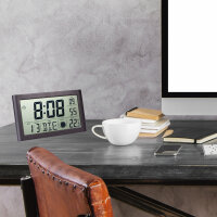 Miraval LCD Funkwanduhr mit Mondphase, Temperatur & Kalenderwoche