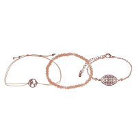 Armband-Set 925 Silber Weltkugel Perlen Mandala 3-teilig