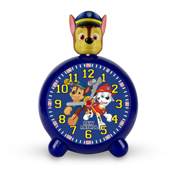 PAW Patrol Kinderwecker analog Chase & Marshall mit Chase-Figur