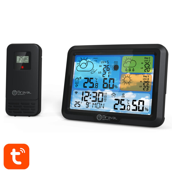 Miraval TUYA Smart-Wetterstation mit App-Steuerung & UV-Index