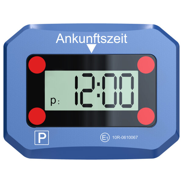 Miraval Digitale Parkscheibe blau mit Bewegungsmelder