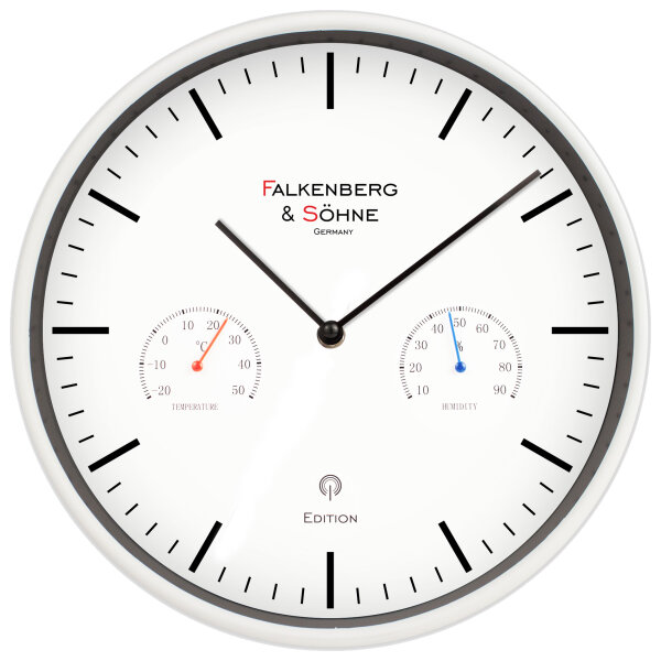 Falkenberg & Söhne Funkwanduhr Thermo/Hygro DCF77