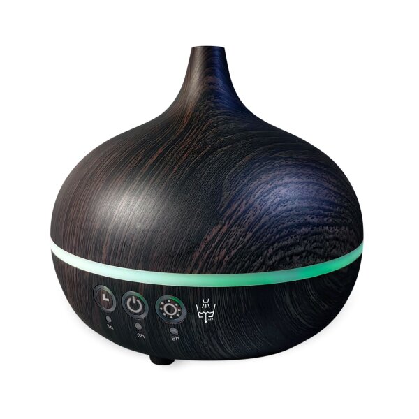 Miraval Aroma Diffuser für Wohlfühlatmosphäre, dimmbare Beleuchtung, Timer, Holz-Design - 9-AN0124-2