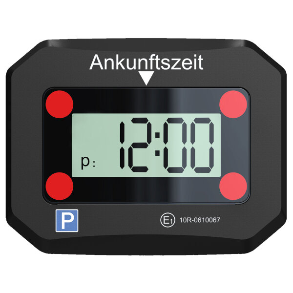 Miraval Digitale Parkscheibe Schwarz - 9-MV0124-2