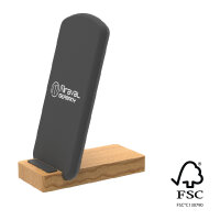 Miraval Wireless Charger 15W mit Bambus-Standfuß FSC