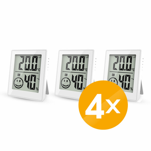 4x Thermo- / Hygrometer 3er Set - 4-MV0125-2-4