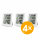 4x Thermo- / Hygrometer 3er Set - 4-MV0125-2-4