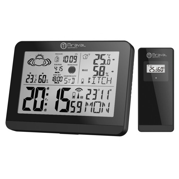 Design Funk-Wetterstation mit Außensensor - 4-LD6303-1