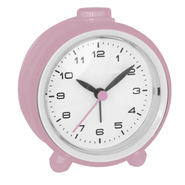 Quarzwecker "Silent Line" 70 mm pink leise