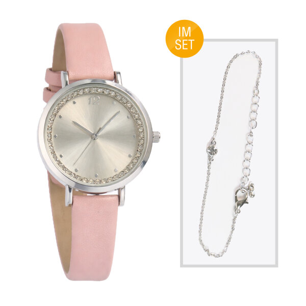 Damenarmbanduhr mit Schmuck-Set - 9-KI0122-5