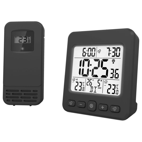 Funk-Wetterstation LCD mit Außensensor DCF77