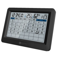 Miraval digitale Kalender Funk-Tischuhr mit Thermometer...