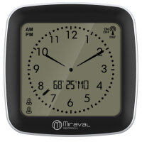 Miraval Digitale Funk-Tischuhr mit Ziffernblatt, Thermometer & Hygrometer