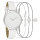 Damenarmbanduhr Lederarmband mit Schmuckarmband-Set 39 mm