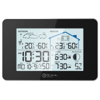 Miraval Design Funk-Wetterstation mit Außensensor schwarz