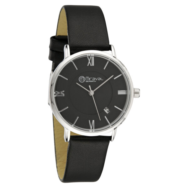 Miraval Damenarmbanduhr Lederarmband 33 mm mit Datumsanzeige