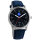 NASA Herrenarmbanduhr Astronaut Edition Lederarmband blau 40 mm